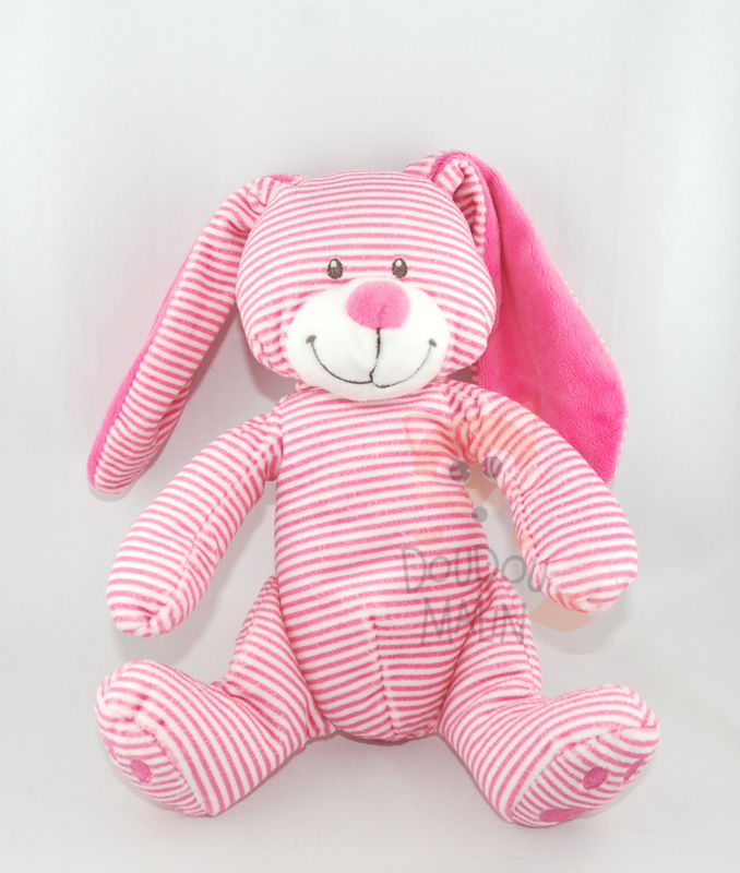   lapin rose blanc rayé 